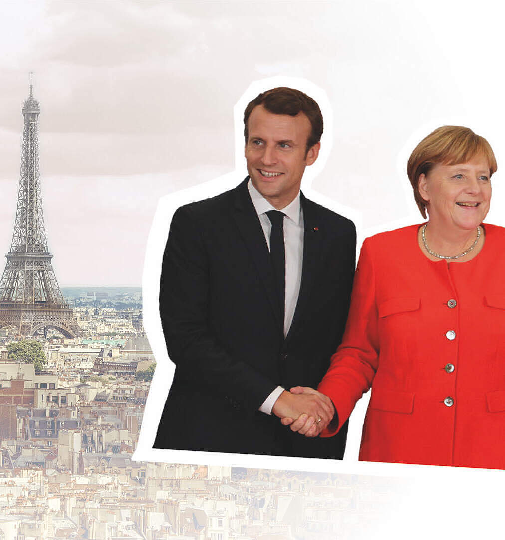 A. Merkel et E. Macron